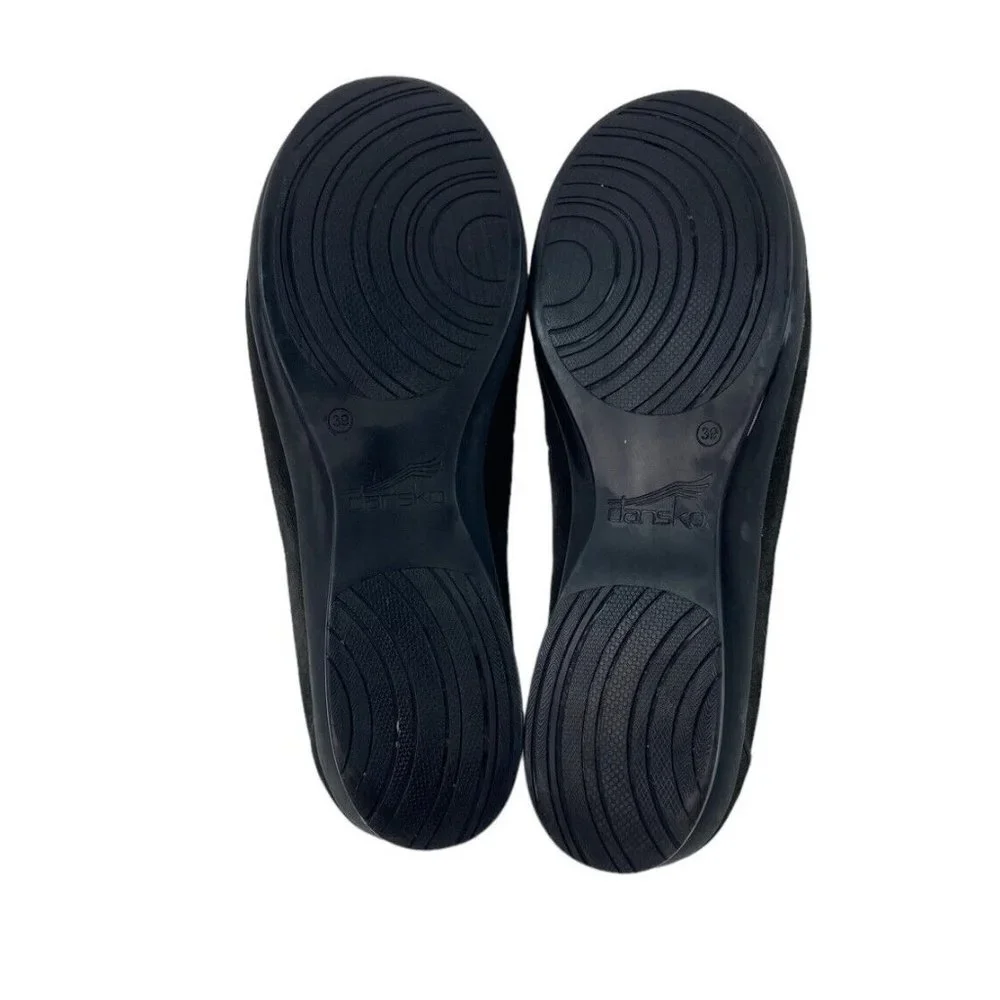 *Dansko Anne Metallic Slip On Comfort Shoe Womens Size 39 Stretch Band Brown